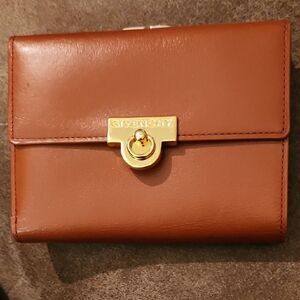 Givenchy Tan Leather Wallet with French Kisslock
